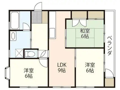 久大マンション(3LDK/2階)の間取り写真