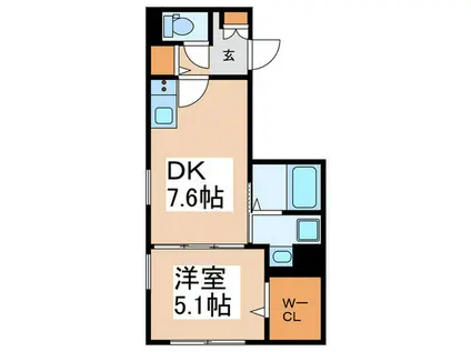 アズ浅草橋レジデンス(1DK/4階)の間取り写真