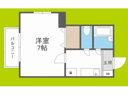 OPA緑橋(1K/1階)の間取り写真