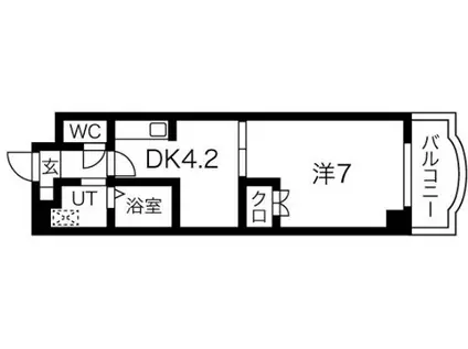 TRES EN VOGUE(1DK/1階)の間取り写真