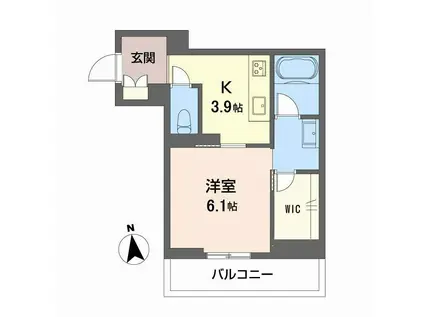 グランメゾン天神(1K/2階)の間取り写真