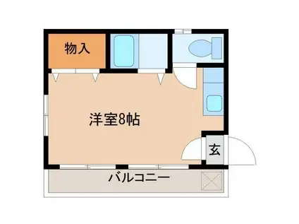 フォレストテラス二日市(ワンルーム/3階)の間取り写真