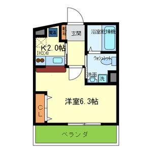 CELEB 布施東(1K/5階)の間取り写真
