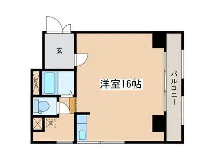 マリントピアクシロ(ワンルーム/3階)の間取り写真