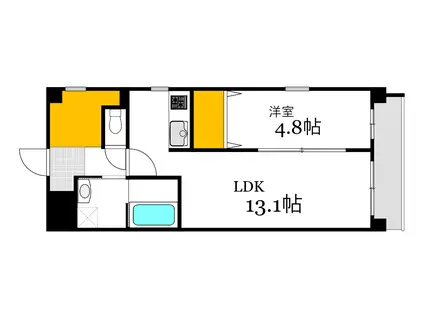 セレッソコート比治山公園(1LDK/10階)の間取り写真