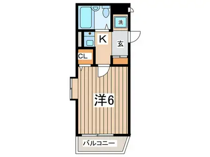 日神パレステージ相模原中央(1K/2階)の間取り写真