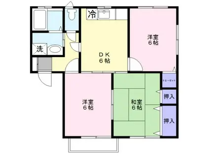 アプリコットセイタ(3DK/2階)の間取り写真