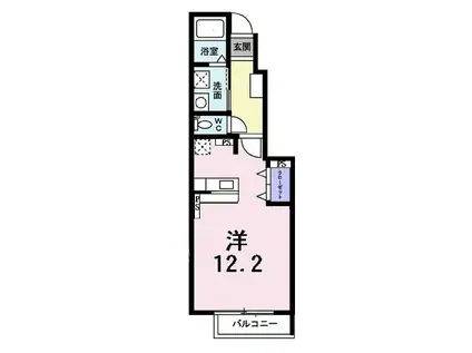 サン・フィールド IIB(ワンルーム/1階)の間取り写真