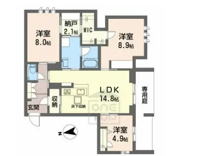 シャーメゾン ケー(3LDK/1階)の間取り写真