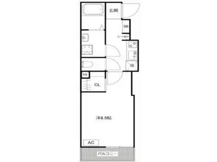 MQUARTO久喜III(1K/2階)の間取り写真