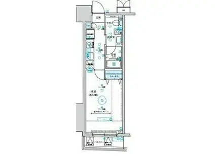 MAXIV八王子TRE(1K/6階)の間取り写真
