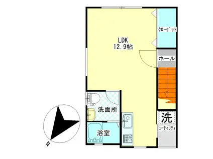 メゾン・ド・ショコラ山代(ワンルーム/2階)の間取り写真