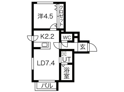 センテナリオL175(1LDK/1階)の間取り写真
