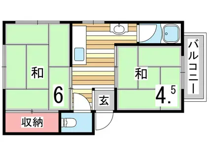 新堂マンション(2K/3階)の間取り写真