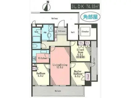 イイダアネックス5(3LDK/4階)の間取り写真