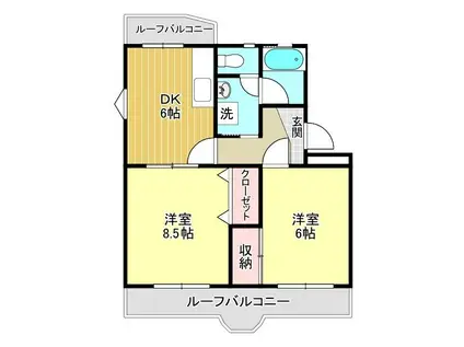 コーポエンドレス(1LDK/1階)の間取り写真