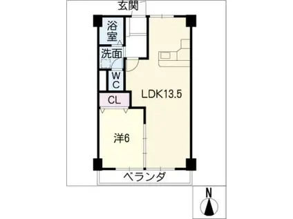 アイビーホーム(1LDK/3階)の間取り写真