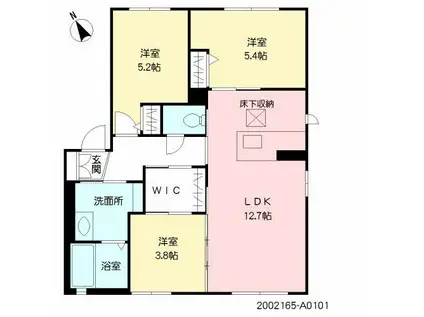 セントリビエ (3LDK/1階)の間取り写真