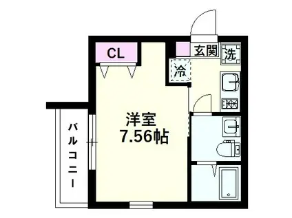 NSGATE大宮B(1K/3階)の間取り写真