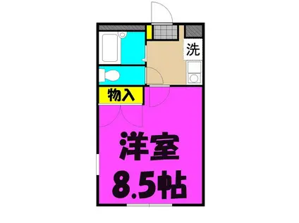 ラ・クロシェット(1K/1階)の間取り写真