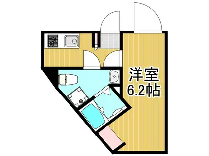 オークノワール綾瀬(ワンルーム/3階)の間取り写真