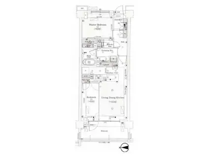 パークシティ高田馬場(2LDK/5階)の間取り写真