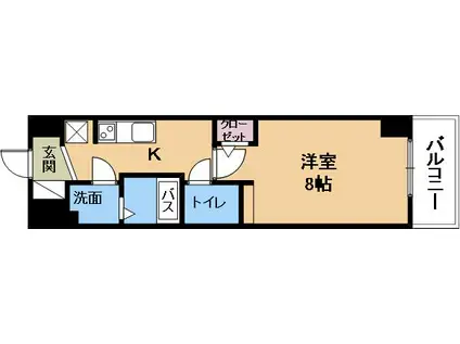 KDXレジデンス南草津(1K/11階)の間取り写真