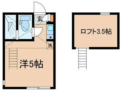 セレーノ・エクシア(ワンルーム/2階)の間取り写真