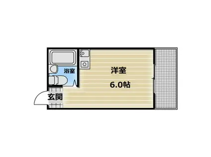 YOUハイム金岡(ワンルーム/2階)の間取り写真
