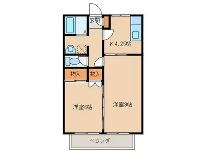 藤パレス(2K/2階)の間取り写真