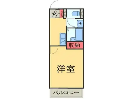 LPル パサージュ(1K/3階)の間取り写真