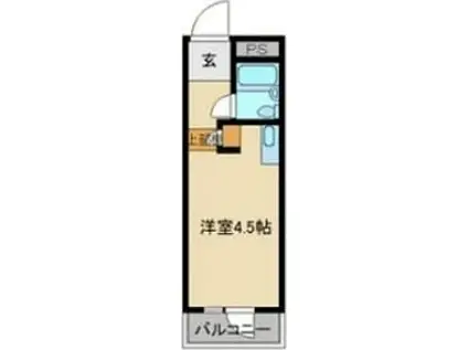 トップ中野第4(ワンルーム/2階)の間取り写真