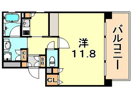 KAISEI新神戸(1K/2階)の間取り写真