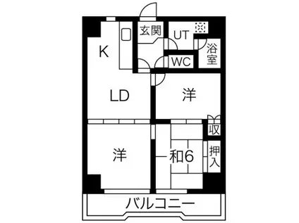 ジャルダン新金山(3LDK/5階)の間取り写真