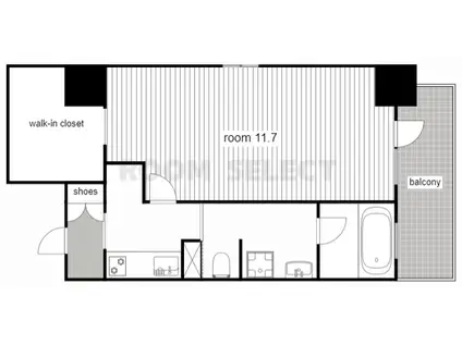 ル・ブルー鶴舞(1K/9階)の間取り写真