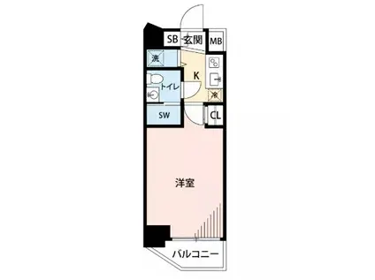 マイナビSTAYミライエ渋谷常磐松(1K/3階)の間取り写真