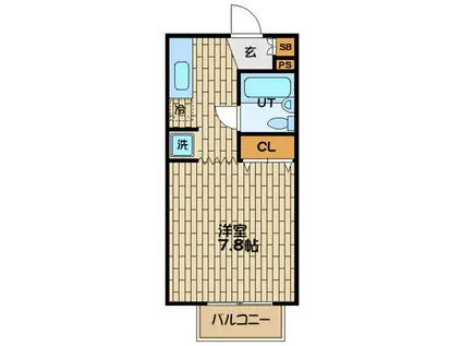 さくら苑(1K/1階)の間取り写真