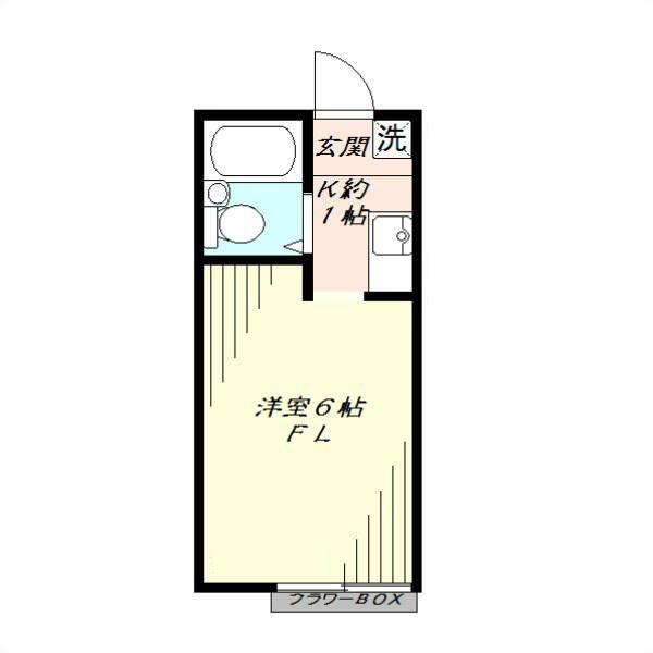 サンハイツ豊玉(1K/2階)の間取り写真