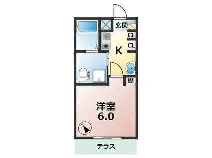 MARIAGE(1K/1階)の間取り写真