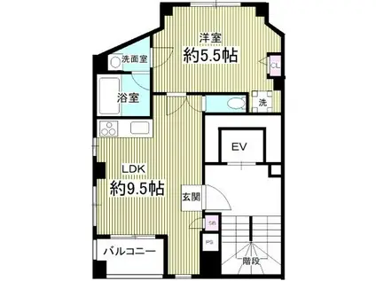 スワンレイク本郷(1LDK/10階)の間取り写真