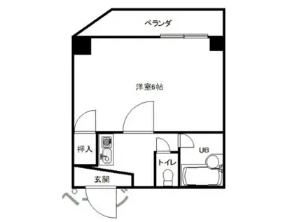 LAKIA MAISON天王寺(1K/3階)の間取り写真