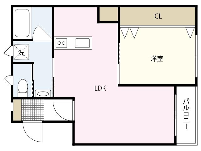 リーベ上東雲(1LDK/4階)の間取り写真