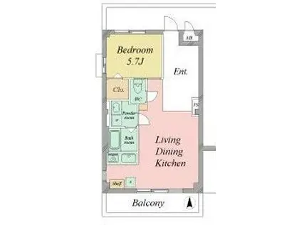 LUCE東浦和(1LDK/1階)の間取り写真