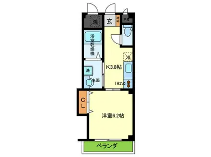 MS CUBEII(1K/2階)の間取り写真