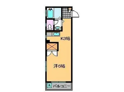 レジデンス秋山(ワンルーム/1階)の間取り写真