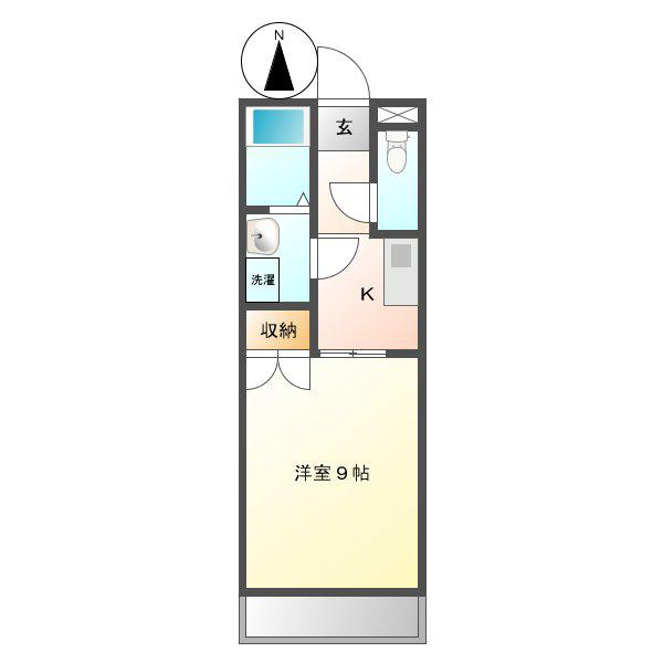 辻マンションA棟(1K/2階)の間取り写真