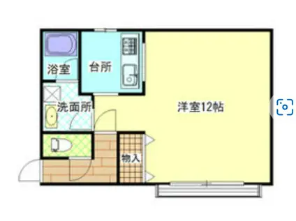 メゾン・ド・夢(ワンルーム/2階)の間取り写真