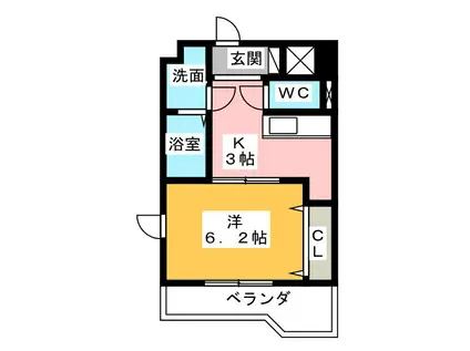 コーポラス大池(1K/3階)の間取り写真