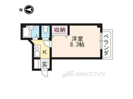 ルシエール四ノ宮(1K/3階)の間取り写真