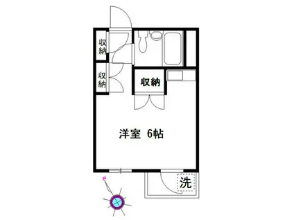 エスエスワンビル(ワンルーム/3階)の間取り写真